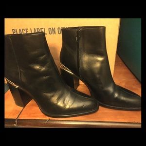 Zara Booties with gold detail